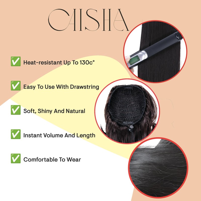 Prettyshop 55 cm Ponytail Hair Extension, Straight