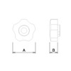 DAIDOHANT 10184630 Knobster M8 (Orange) [66 Nylon] (Opposite Side A)