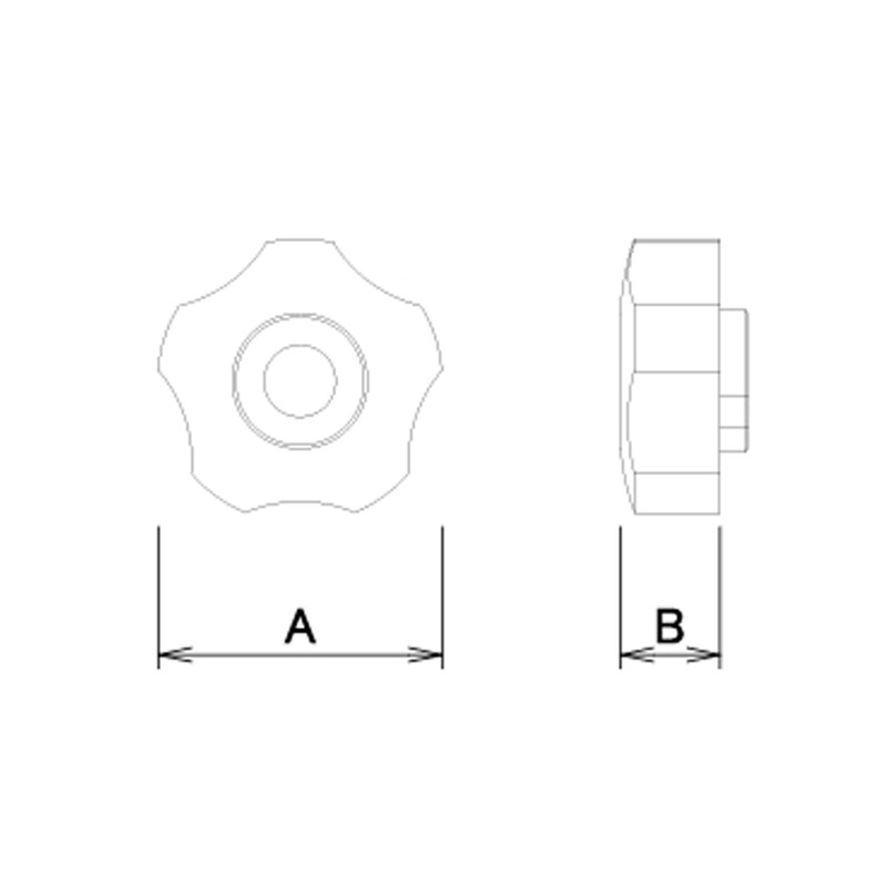 DAIDOHANT 10184630 Knobster M8 (Orange) [66 Nylon] (Opposite Side A)