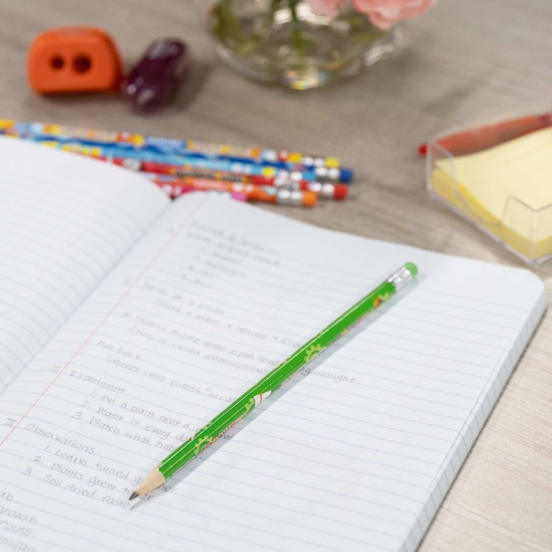 BAZIC Reward & Incentive Wood Pencils w/Eraser (8/Pack)