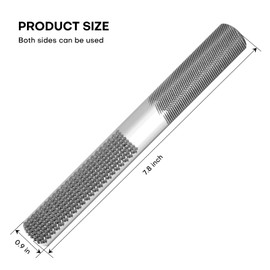 XAQISHIRE 2PCS 8in 4 Way Wood Rasp File, Premium Grade High Carbon Hand File and Round Rasp, Half Round Flat & Needle Files, Multifunctional Hand File for Sharping Wood, Soft Metal, Plastic Tool