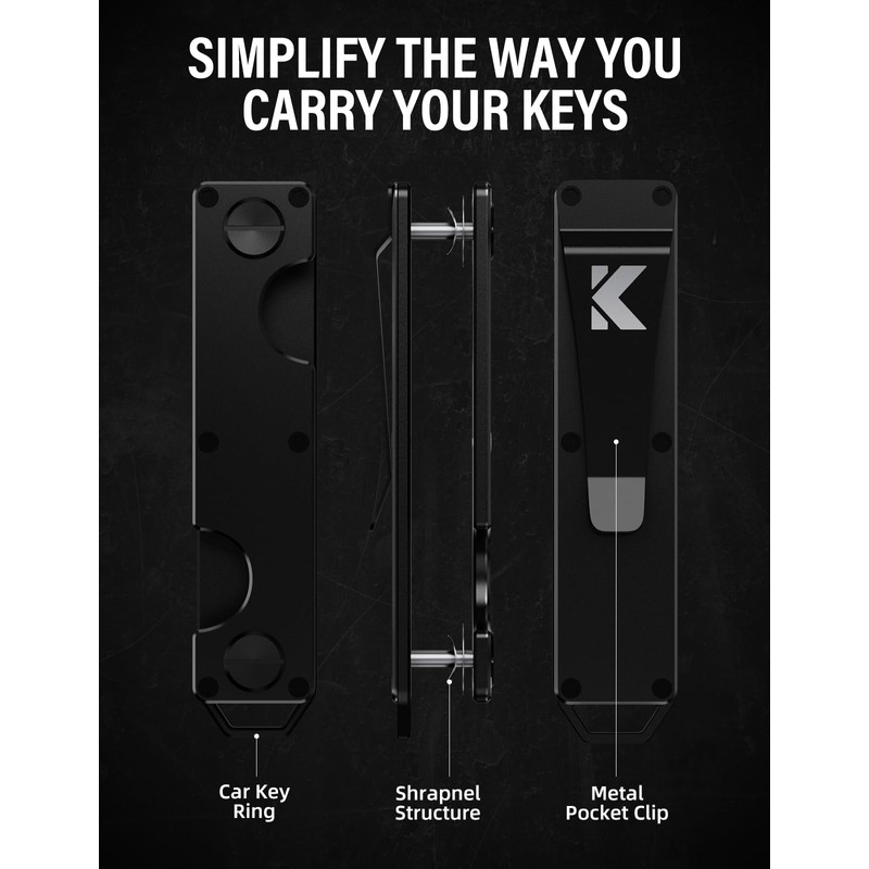 KEYMARX Key Organizer Key Holder Compact Key Case Minimalist Metal