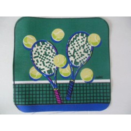 6 TENNIS design potholder pieces, 8"x 8",  NEW