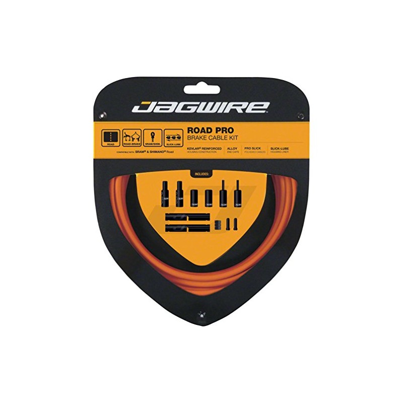 Jagwire JCK207 Pro Road Brake Cable Kit, Orange, Shimano/SRAM
