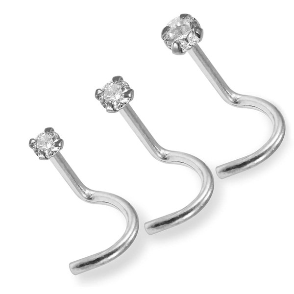AZARIO LONDON 3 Piece Box Set 9K Solid White Gold