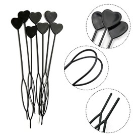 16PCS Quick Topsy Tail Hair Beader Kit – Automatic Bead Loading Tool, Braiding Loop Threader, Ponytail Maker for Girls Kids Hair Styling and Plait Accessories (black)