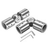 sourcing map 2pcs Corner Curtain Rod Connector, Hinged Elbow Connectors