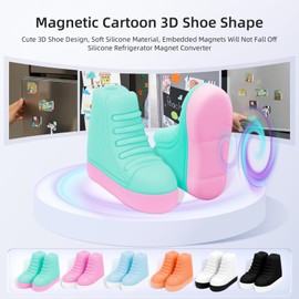 24PCS Magnetic Pin Backs, for Enamel Pins Convert Silicone Fridge Magnets, Cute Shoe Design Magnets Refrigerator Decorative, for Classroom Kitchen Office Gifts for Teachers Family and Friends
