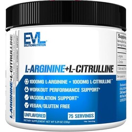 Evlution- Nutrición LArginina  LCitrulina Suplemento de Resistencia  Rendimiento en el Entrenamiento Complejo 2000mg                                  