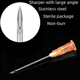 100 Pack - 25Ga 1 Inch Dispensing Tool with Luer Lock for Industry, Scientific Laboratory, Plant Cultivation Research, Liquids Refiling and Measuring(Individually Sealed Packed)
