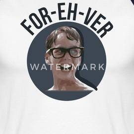 Spreadshirt Squints Sandlot Forever Funny Unisex Baseball T-Shirt, S, White/Navy