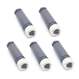 Pack of 5 M8 3-Pin Female Circular Connectors, On-site Mounted with 8 mm Wired Sensor Industrial Round Connector IP67 Unshielded A Code Straight 60 V 4 A