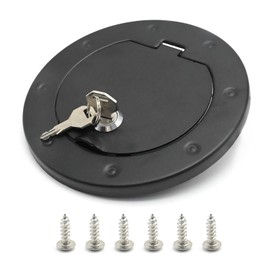 DUZFOREI Fuel Tank Cover with Lock, Car Locking Fuel Tank Cap Assembly, Locking Gas Cap Cover, Replacement for 2 Doors 4 Doors 2007 2008, Black, with 2 Keys
