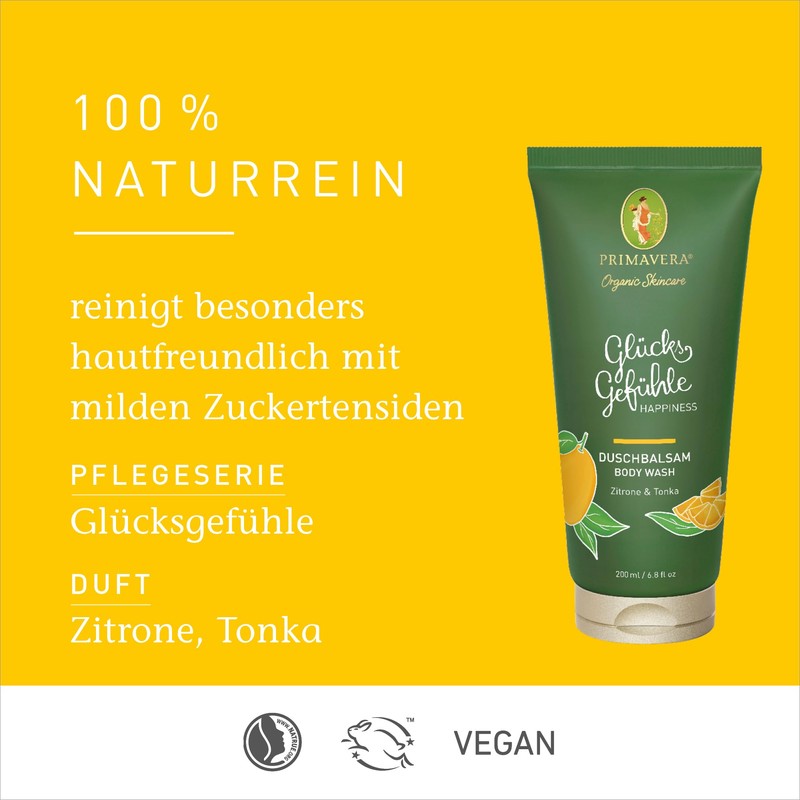 PRIMAVERA Glücksfühle Shower Balm 200 ml - Shower Gel, Natural