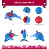 DolliBu I Love You Space Sequin Plush Purple Dolphin -