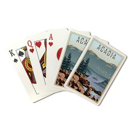 Lantern Press Acadia National Park, Maine, Lithograph (52 Playing Cards, Poker Size Card Deck with Jokers)