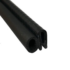 Trim Seal with Side Bulb | PVC Plastic Trim with EPDM Rubber Bulb Seal – Fits 1/16” Edge, 3/8” Bulb Seal Diameterr (20 Feet)