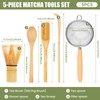 6Pcs Matcha Whisk Set, Matcha Tea Set, Matcha Making Set,