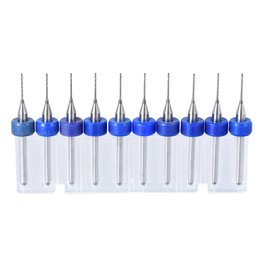uxcell PCB Drill Bits 0.5mm Tungsten Carbide Rotary Tool Jewelry CNC Engraving Print Circuit Board Micro Drill Bits 1/8 Inch Shank 1 Set (10 Pcs)
