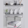 Bathroom Space Aluminum Shelf Bathroom Wall Mounted Drill Free Shelf