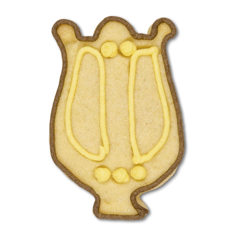 Staedter Lyre Cookie Cutter, 6 cm, Stainless Steel Silver, 30