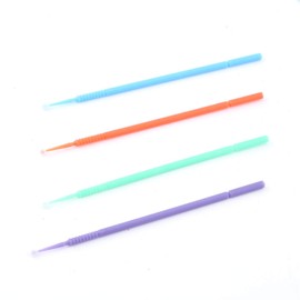 400 Uds., Coloridos micro hisopos desechables, aplicadores de microcepillo, cepillo dental, aplicadores de cosméticos, aplicador de labios para extensiones de pestañas y aplicación de maquillaje