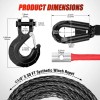 Nilight Winch Rope 1/4 Inch x 50 Ft Synthetic Winch