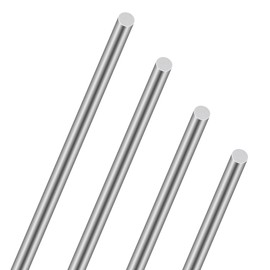 LAVMHAB Stainless Steel Rods, Solid Stainless Steel Round Rods 12 mm x 150 mm, Round Rod 304 Stainless Steel Round Bars for DIY Crafts (Pack of 4)