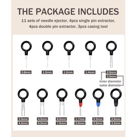 Flaconi 82PCS Automotive Electrical Tools,Electrical Pin Removal Tool,Depinning Tool Kit Automotive,Pin Removal Tool Kit,Connector Removal Tool,Depinning Tool Kit,Suitable for Most Connector Terminals