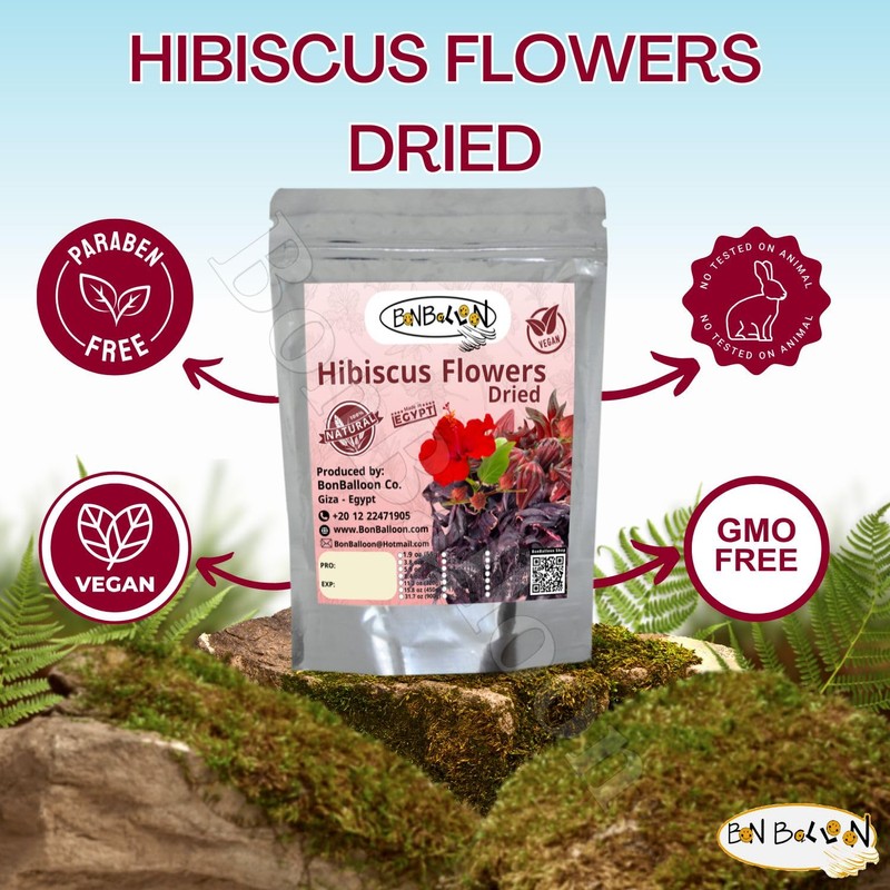Natural Hibiscus Flower Tea Dried Egyptian Herbal Caffeine Free Aswani
