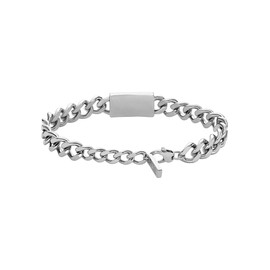 Diesel DX1513040 Men's Bracelet Logo Plaque Agate Black, Stainless Steel, No Gemstone