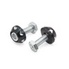 uxcell 4Pcs Black Aluminum Alloy Decorative License Plate Bolt Screw