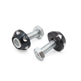 uxcell 4Pcs Black Aluminum Alloy Decorative License Plate Bolt Screw for Car Motorcycle