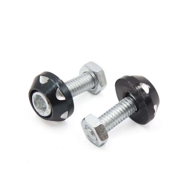 uxcell 4Pcs Black Aluminum Alloy Decorative License Plate Bolt Screw
