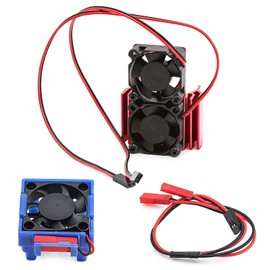 VXL-3s ESC Cooling Fan and Motor Cooling Fan Dual Fan Set for 1/10 Slash 4x4 Stampede 4x4 Rustler 4x4 Upgrade Parts,Replace 3340 Velineon VXL-3s (Red)