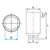 JTC 25.4 mm dyi-puinpakutosoketto 21 mm 6 Corner Impact Deep