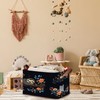 Sloth Flower Pattern Collapsible Box - 17x11.5x10.5 Inch Foldable Storage