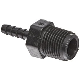 Banjo HB050-025 Polypropylene Hose Fitting, Adapter, 1/2" NPT Male x 1/4" Barbed
