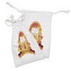 Lunarable Oktoberfest Fabric Pouch Set of 2, Beer Glass Autumn