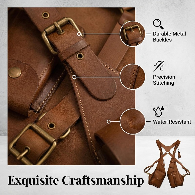 Premium Leather Adjustable Underarm Shoulder Bag for Men & Women,