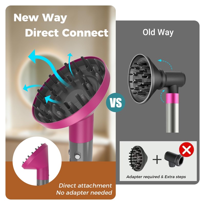 Hair Curl Diffuser Compatible with Dyson Airwrap HS01 HS05 HS08
