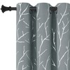 BUHUA Grey Blackout Curtain Panels, Room Darkening Curtains 96 Inches
