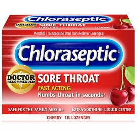 Chloraseptic Fast Acting Sore Throat, Cherry 18 Lozenges 378112011062VL