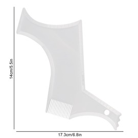 Lotsdonxia 3-in-1 Beard Shaping Tool – Transparent Comb & Styling Template for Men’s Beard Line Up, Edging & Grooming | ABS Plastic, Perfect Gift for Him
