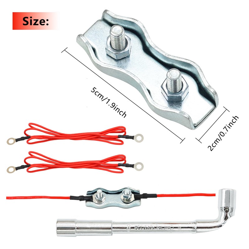 Heavy Duty M5 Poly Rope Connectors Wires Splicer Galvanized Steel