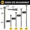 [Pack of 100] #14 x 6 Wood Structural Screws, Green