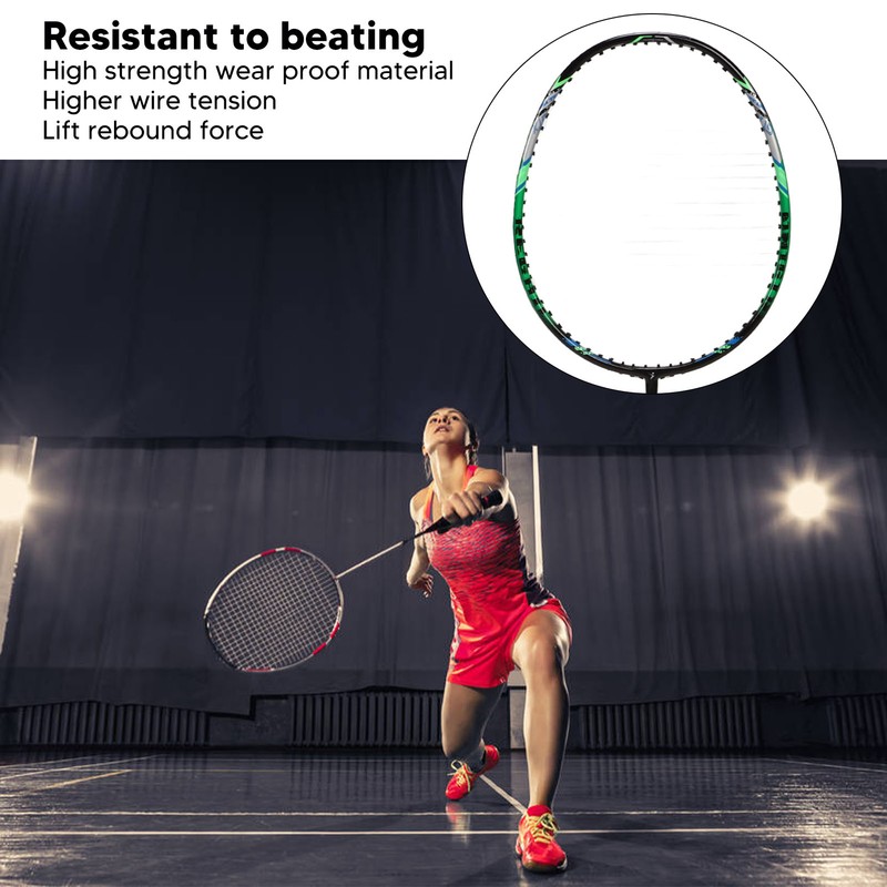 2 Pcs Carbon Fiber Badminton Rackets Ultra Light Adult for