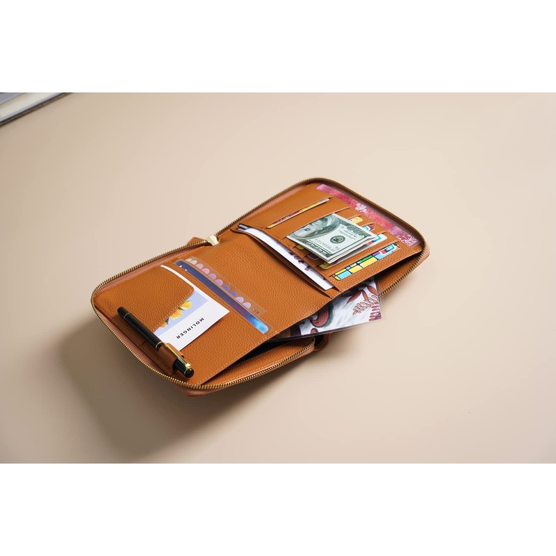 Moterm Zip Leather Case for Stalogy B6 Planner (Pebble Burnt