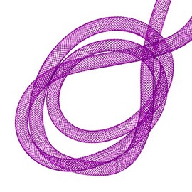 Nylon Mesh Tubing Jewellery Craft 8mm Fuchsia - 3 metre