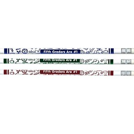 J.R. Moon Pencil JRM7865B 5th Graders are #1 Pencils, 0.6" Height, 2.5" Wide, 7.5" Length (12 Count)